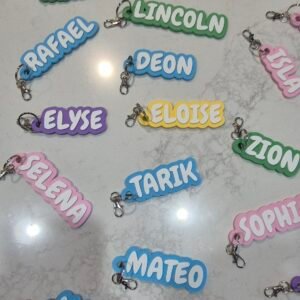 Custom 3D Printed Name Bag Tags