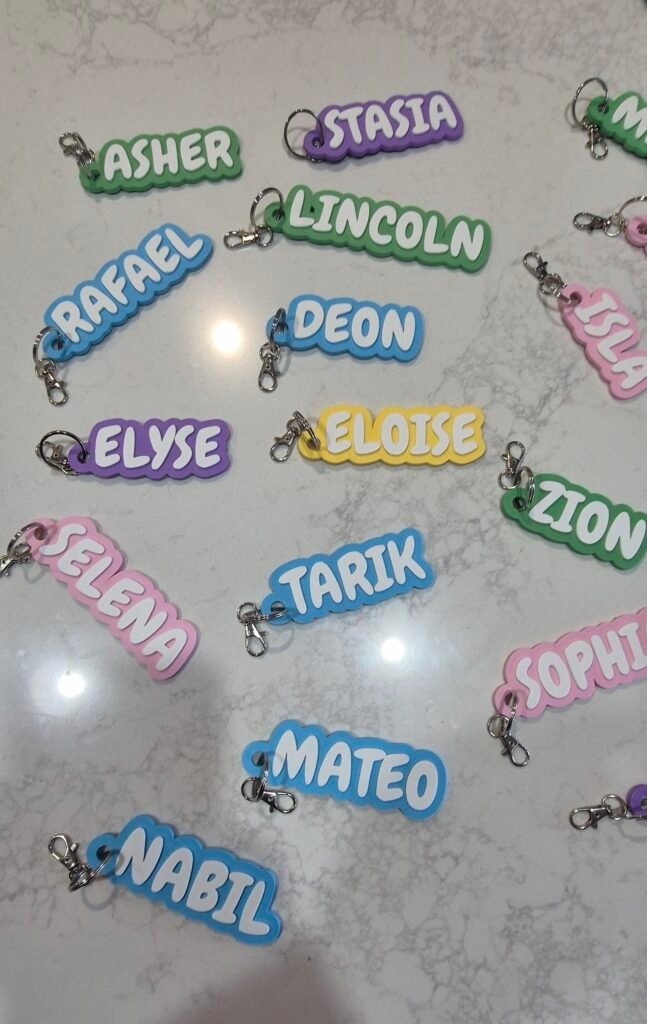 Custom 3D Printed Name Bag Tags